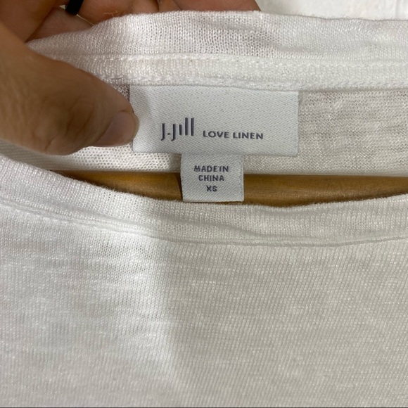 J. Jill Linen Ruffle Sleeve T Shirt - Picture 4 of 6